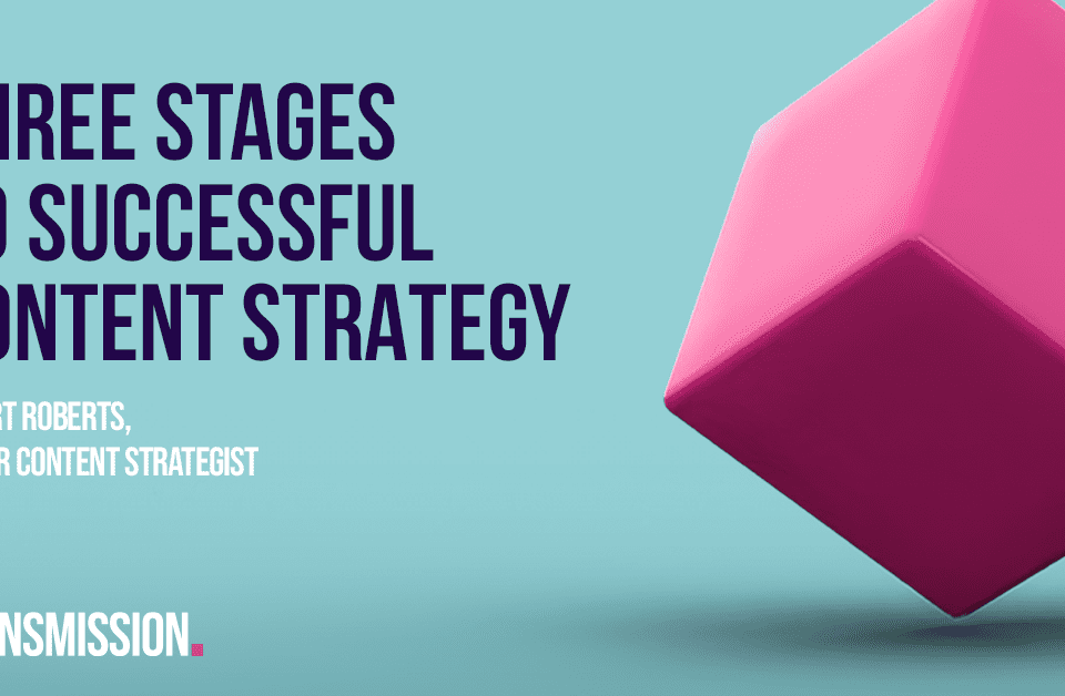 Three stages to successful B2B content strategy