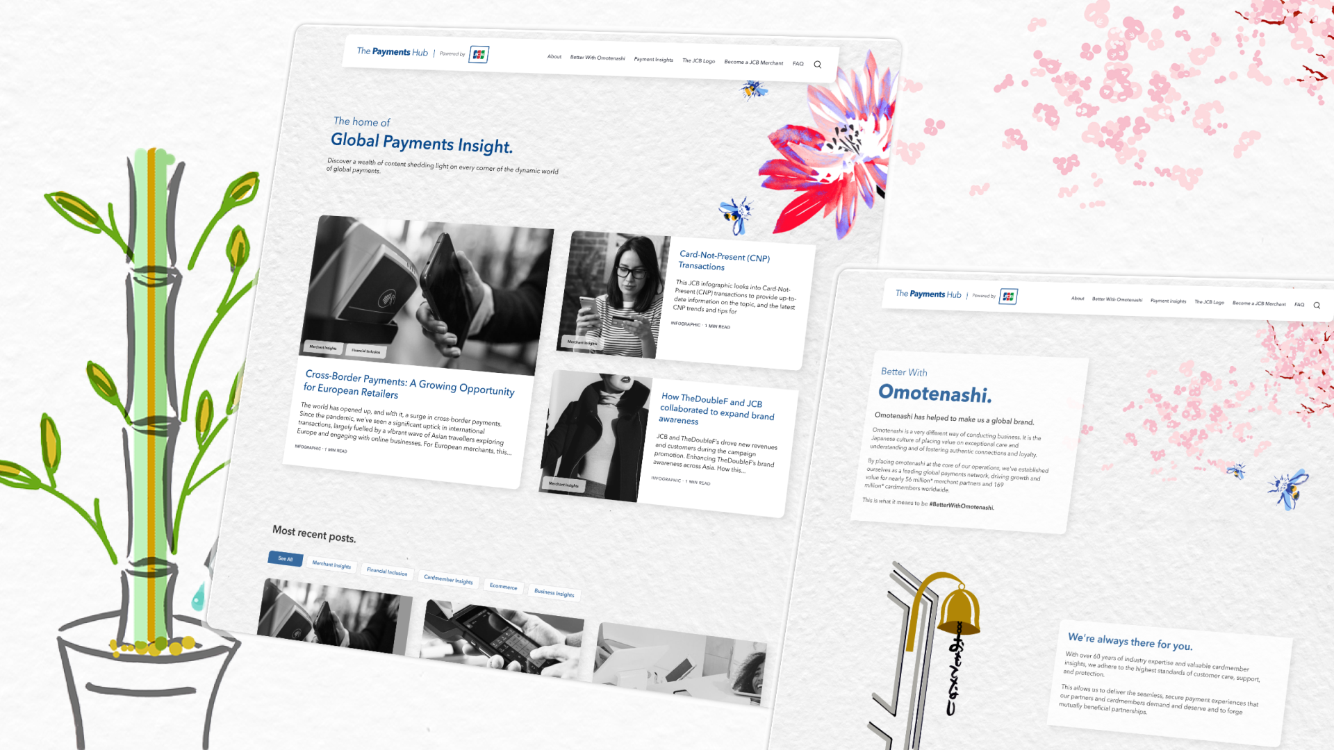 JCB Payments Hub web visuals