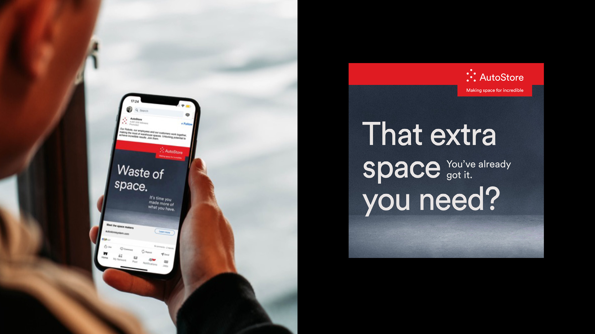 Autostore social campaign 'That extra space you need'